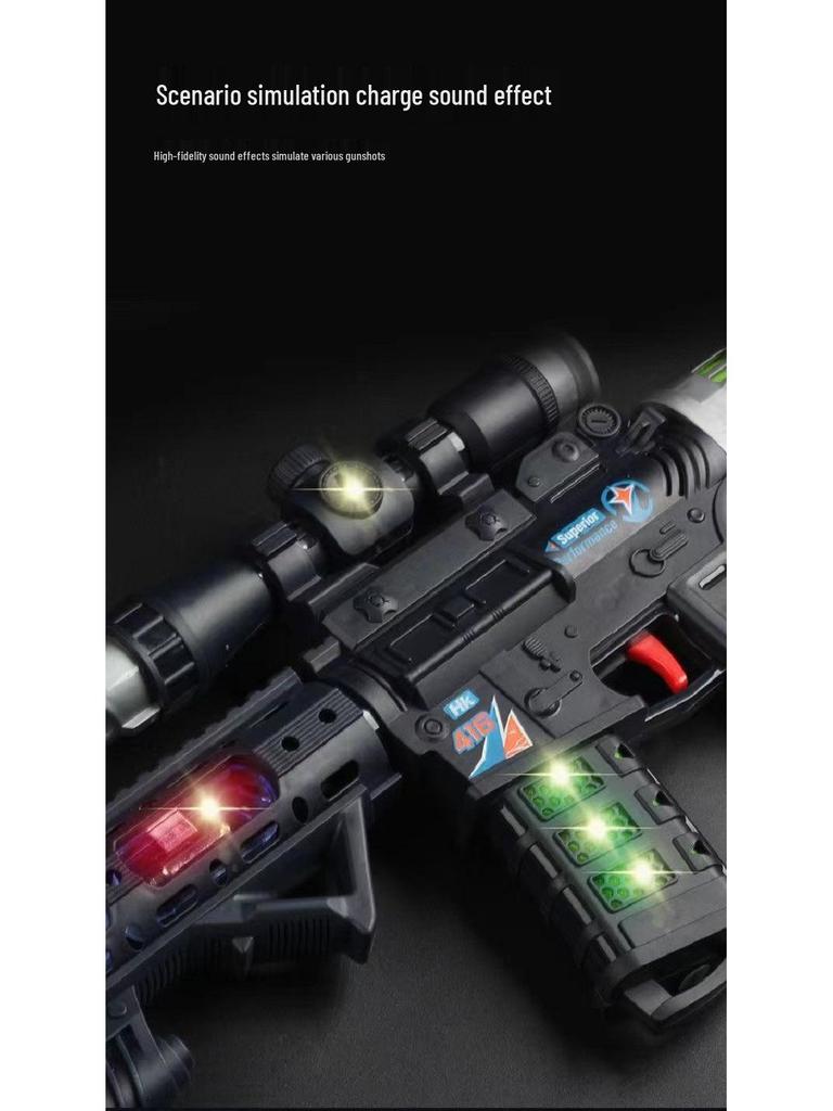 Kids' Electric Sound & Light Camouflage Toy Gun for Ages 3-6
