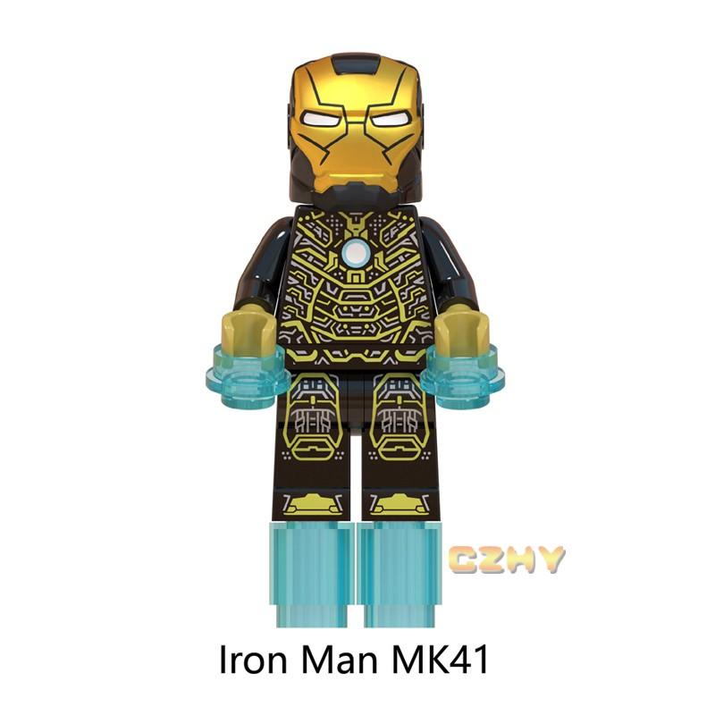Captain Marvel Minifigures Super Heroes Outrider Iron Man MK50 MK1 MK5 MK85 MK41 Building Blocks Model Bricks Sets Toys for Children WM6055