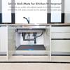 Under Sink Mat for Kitchen Waterproof 34 * 22Inch Silicone Under Sink Drip Tray with Drain Hole
