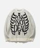 VASTIC Bone Graphic Brush Knit_White