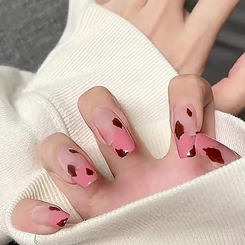 Chocolate Leopard Ombre Press-on Nails - Cool, Stylish Nail Stickers and Tips