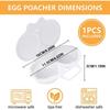 1pc Microwave Cooking Egg Steamer Round Plastic Egg Steamer Reusable Convenient Kitchen Cooking Mold 2-cavity Design