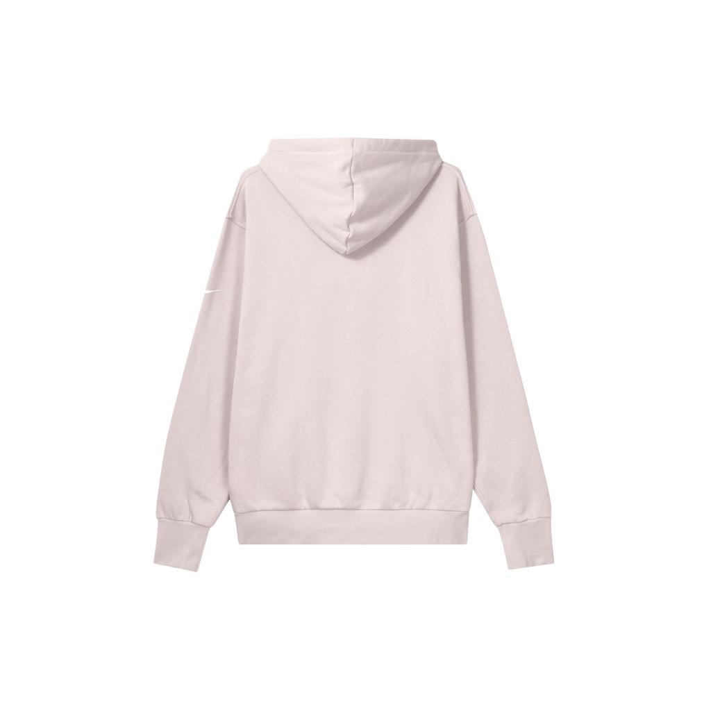 Nike Sabrina Letter Tag Hooded Fleece Sweatshirt Women Tops Grey Purple FJ4450-019