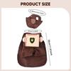 Mail Carrier Dog Costume for Dogs Cats Accessories with Hat Pet Apparel Christmas Halloween Role