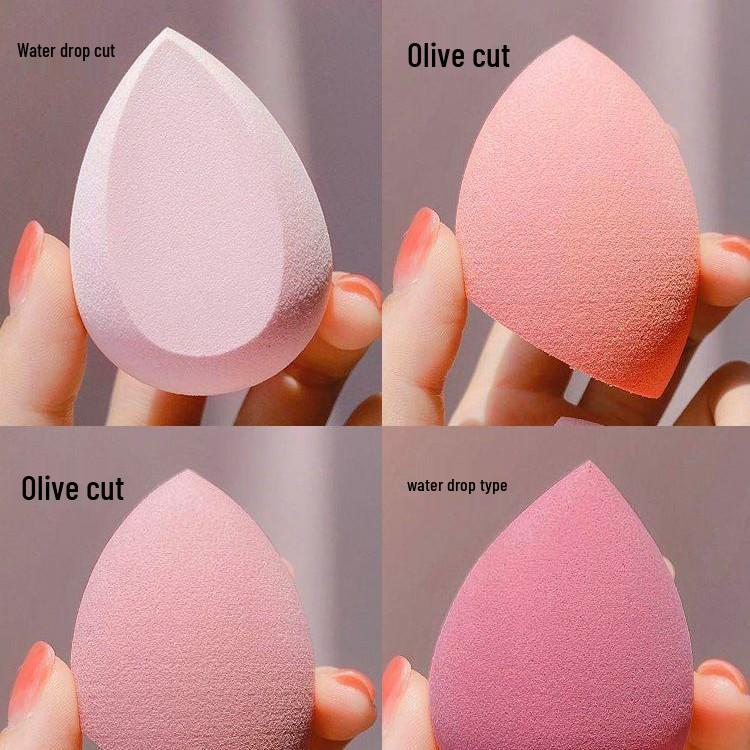 Non-Absorbing, Super Soft Makeup Sponge - Colorful Puff with Cut Surface for Liquid Foundation