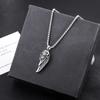 Men's Stainless Steel Angel Wing Perfume Bottle Necklace - Fashion Trend Jewelry
