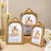 Retro Picture Frame Antique Ornate Photo Frame for Tabletop Wall Hanging Decorative Photo Frame for Home Photo Gallery