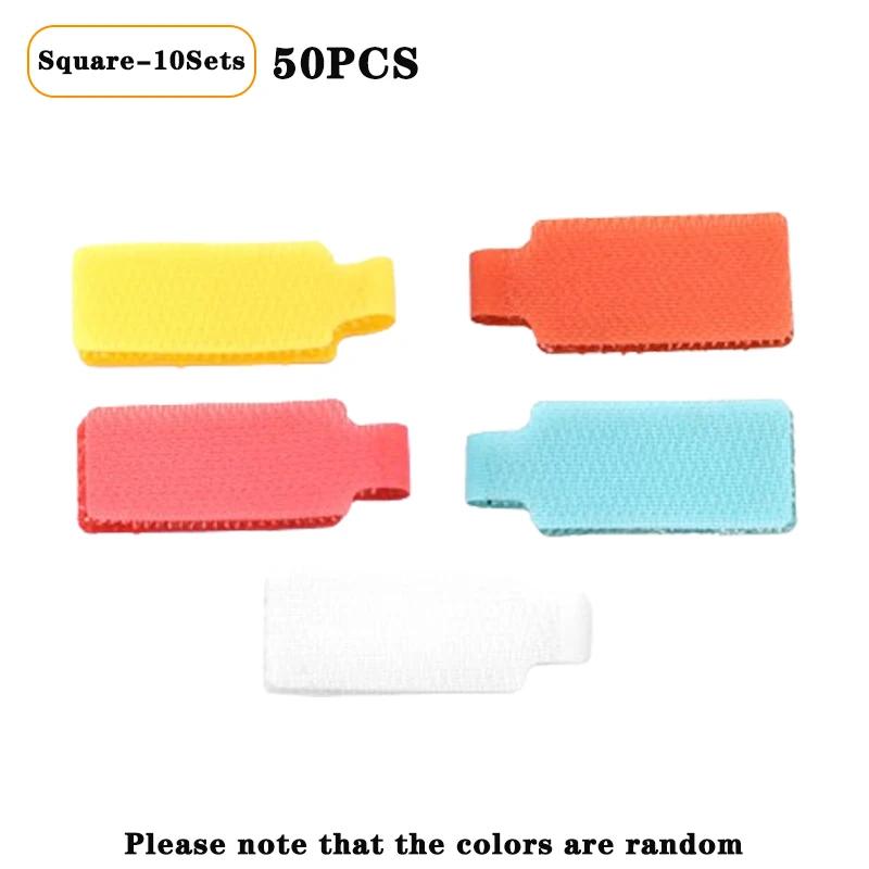 5-200PCS Cable Label Writable Colored Cable Identification Sticker Self-adhesive Writable Wire Classification Strap