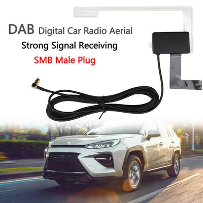Antena okienna radia samochodowego Aktywna DAB Cyfrowe nadawanie audio Dla Pioneer Kenwood JVC Sony Samochodowa antena okienna dachowa na przednią szybę