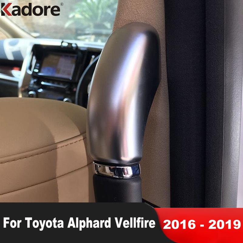 For Toyota Alphard Vellfire 2016 2017 2018  Chrome Car Rear Inner Door Armrest Handle Panel Cover Trim Interior Accessories