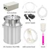 10L Cattle/Goat Milking Machine 220V Cattle Electric/Pulsating Milking Machine Stainless Steel Milker Bucket Vacuum Pump