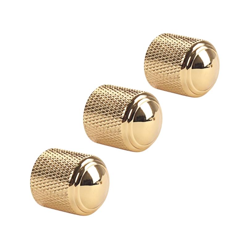3 Pcs Metal Volume Tone Control Knobs Electric Guitar Bass Knobs Potentiometer Cap Instrument Accessories Easy to Use