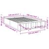 Bed Frame Sonoma Oak 120 X 190 Cm Particleboard