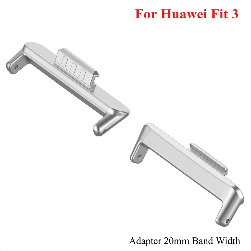 1Pair Adapter For Huawei Watch Fit 3 Strap 20mm Smartwatch 316L Stainless Steel Connector Accessories for Huawei fit2/1 band