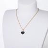 Card Necklace Color Glazed Love Peach Heart Pendant Alloy Clavicle Chain
