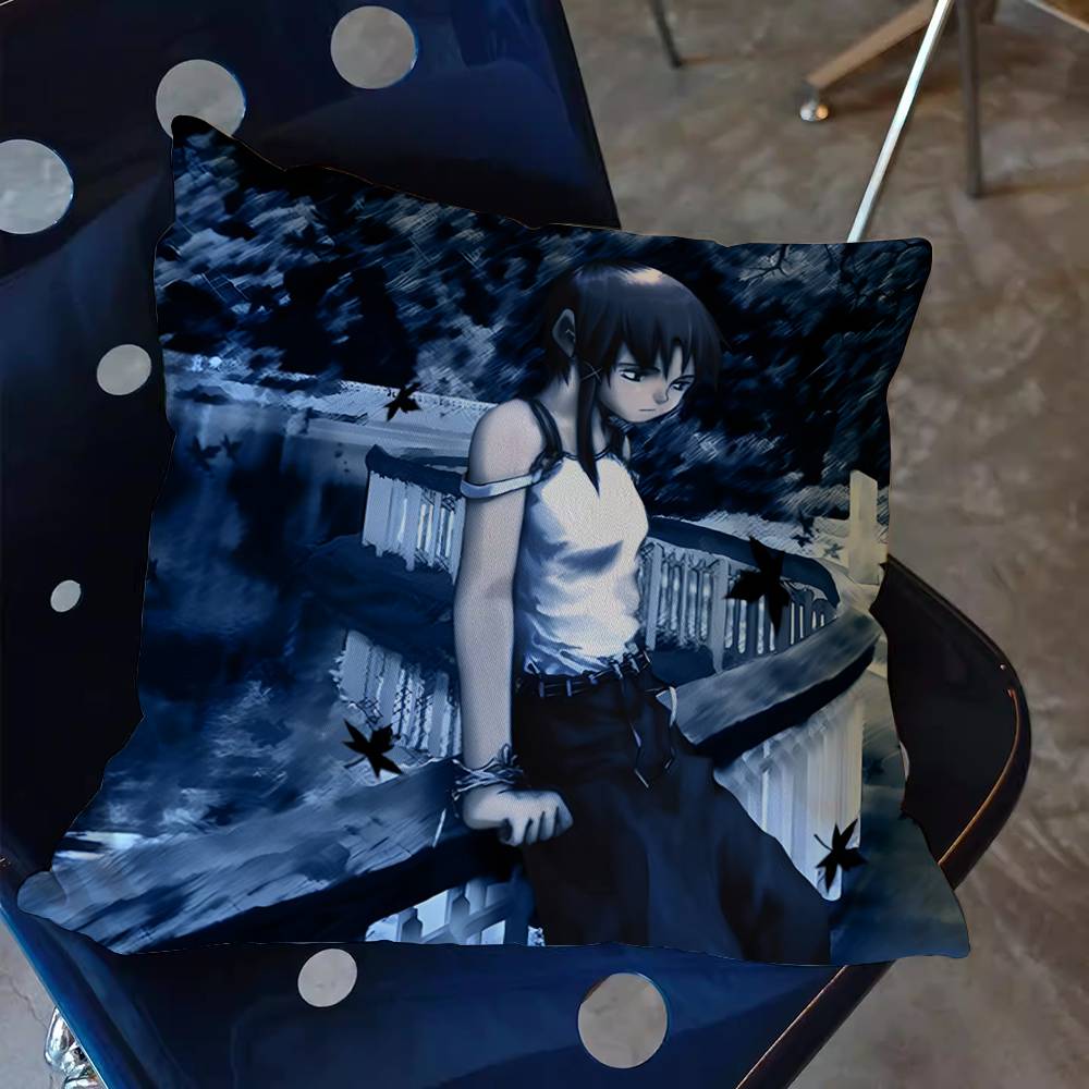 Anime Serial EExperiments Lain Pillow Cushion Cover Pillowcase Living Room Sofa Home Decor Customized