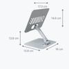 Steel Tablet Stand Wide 17.3 X 14.6 Cm