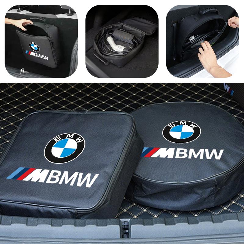 Per BMW Scatola portaoggetti per cavo di ricarica auto Borsa da trasporto Organizer per bagagliaio Accessori auto M Performance E36 E46 E60 E90 E91 E92 E93 F30