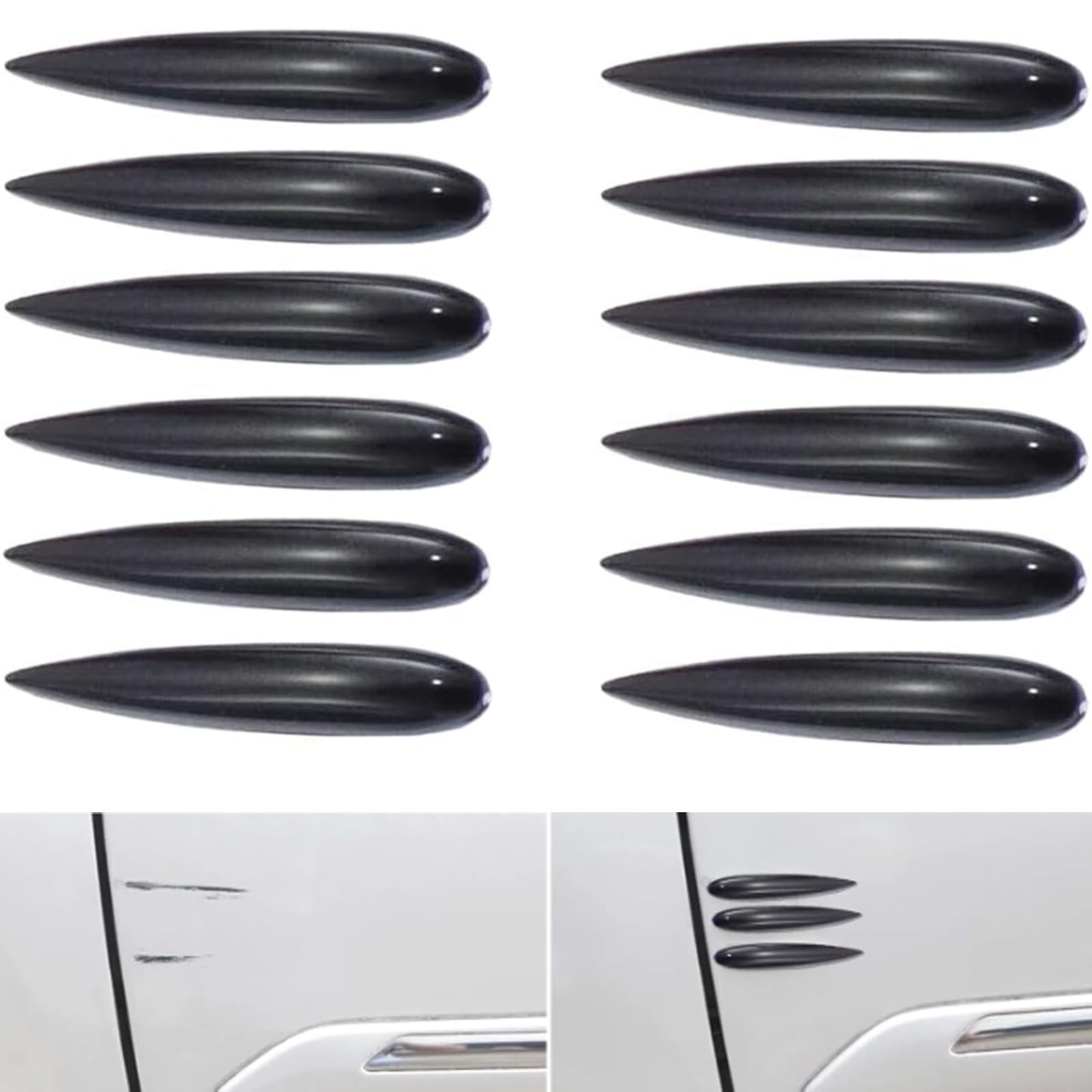 YUWENW Vortex Generator Car Set of 12 General Purpose Door чёрный