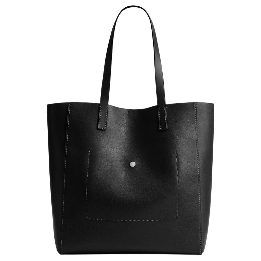 COACH Cow Leather Tote Bag, Shopping Bag, Handbag, Shoulder Bag Large Women's Black CCB54-BLK