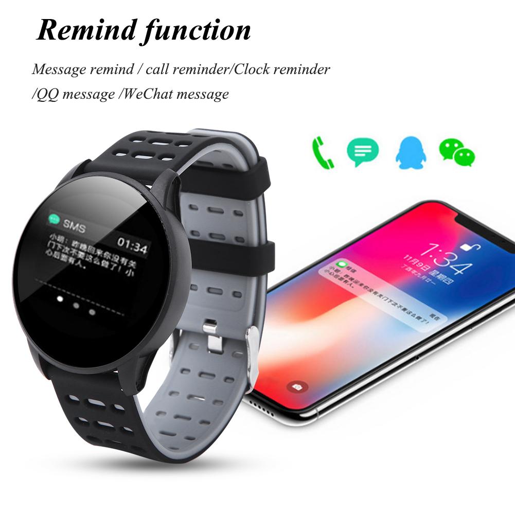 SUNROAD Heart Rate Monitoring Blood Pressure Waterproof Smart Sports WatchBlack