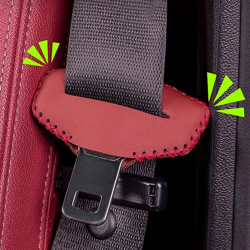 Universal Car Seat Belt Buckle Clip Cover Protector Leather Interior Button Case Anti-Scratch Cover Safety Belt Protective Cover