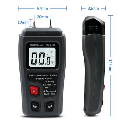 Digitales Holz-Feuchtigkeitsmessgerät/Feuchtigkeitstester/Feuchte-Hygrometer mit LCD-Display