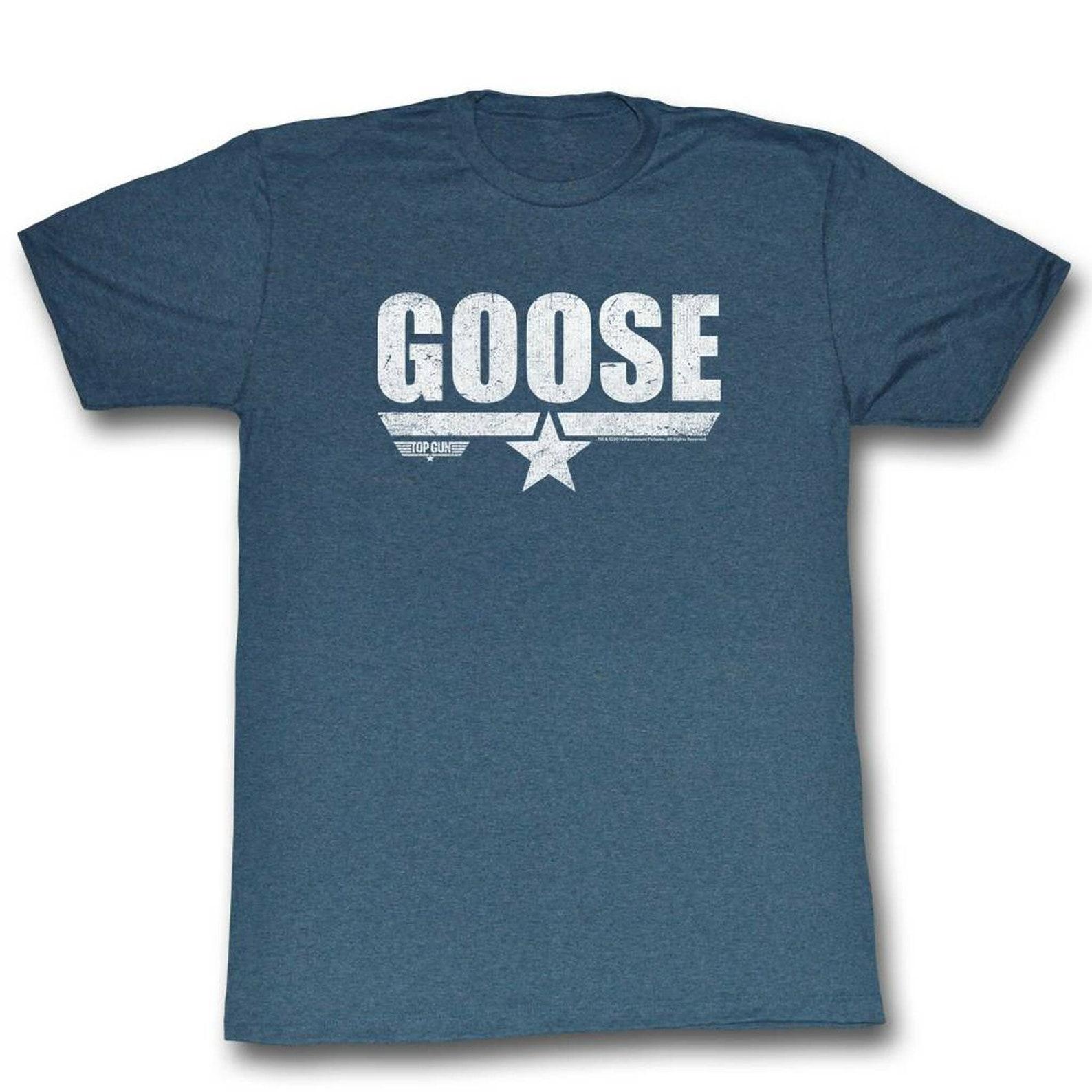 Top Gun Goose Navy Heather Adult T-Shirt L