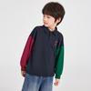 Boys' Colorblock Long-Sleeve Polo Shirt with Pocket Bear Design