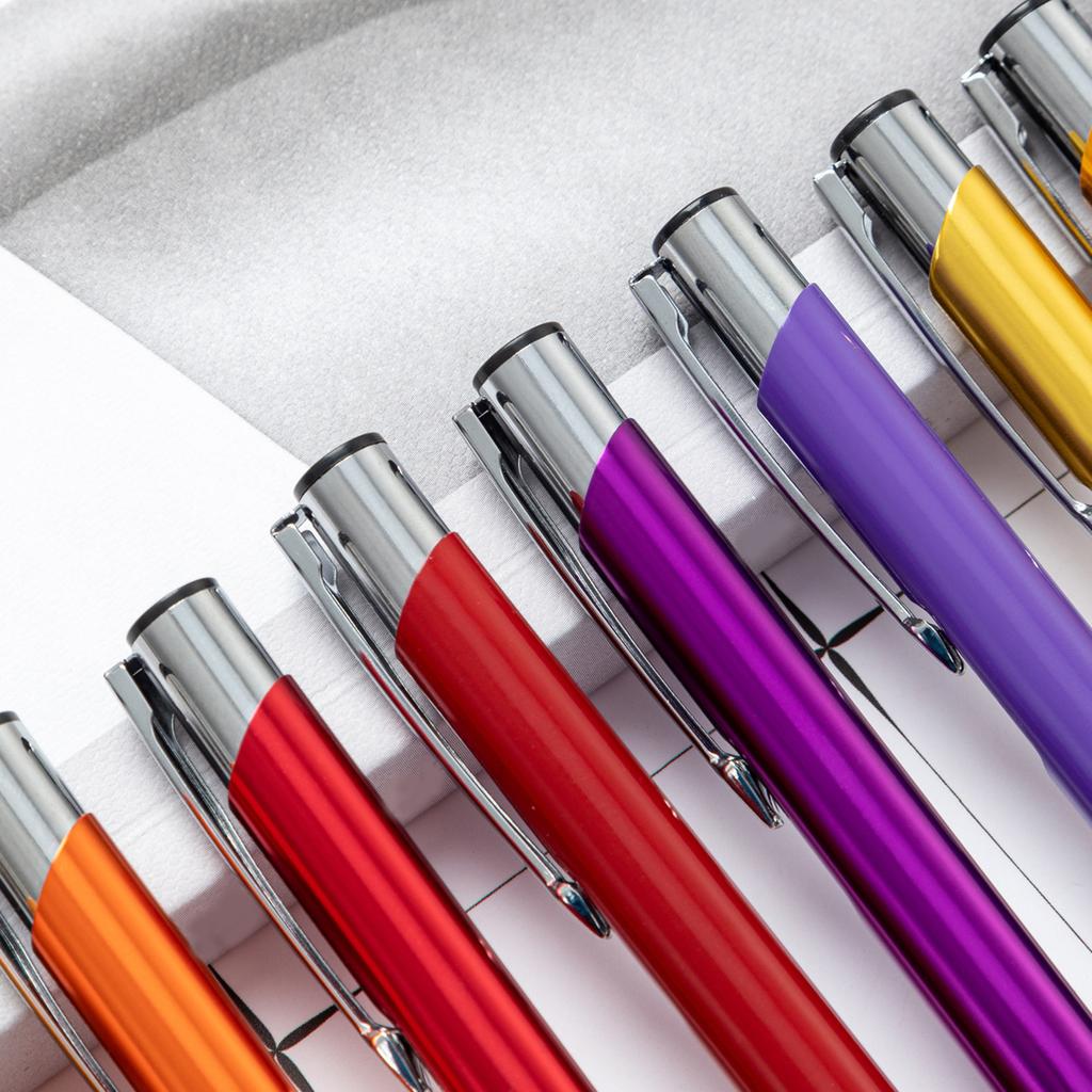 10 Stück Büro Unterschrift Stift Einziehbarer Kugelschreiber mit Stiftclip Metall Unterschrift Stift Metall Kugelschreiber Schreibt flüssig