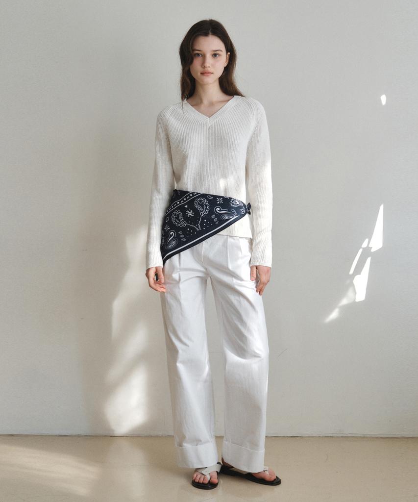 Wednesday Oasis For Woman Easy Hazzi V-Neck Knit_Ivory(Wc26Kn06)