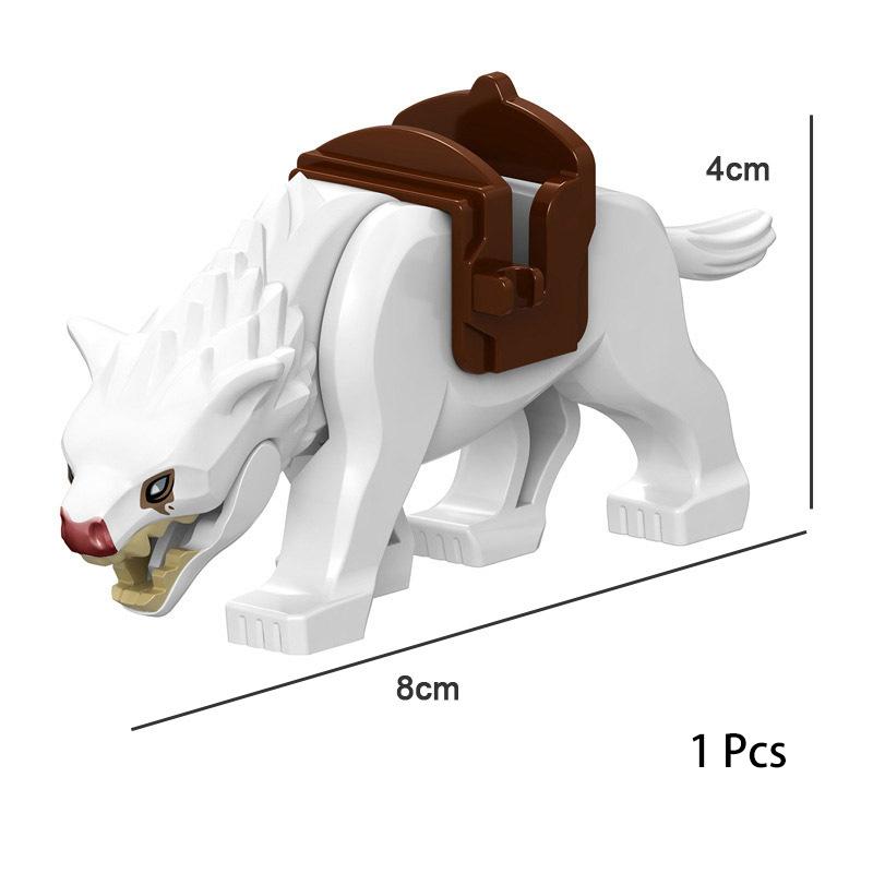 Tribal War Domineering Mount Animals Parts MOC Building Block Set Block Bricks Kits Wolf Boar Horned Sheep Toys  Playsets Compatible With