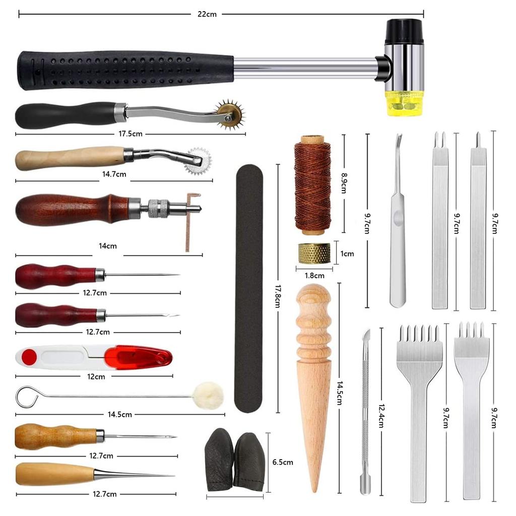 Leather craft leather craft leather craft leather leather leather needles and hole diamond punching tool stitching edge edge measuring wool glue