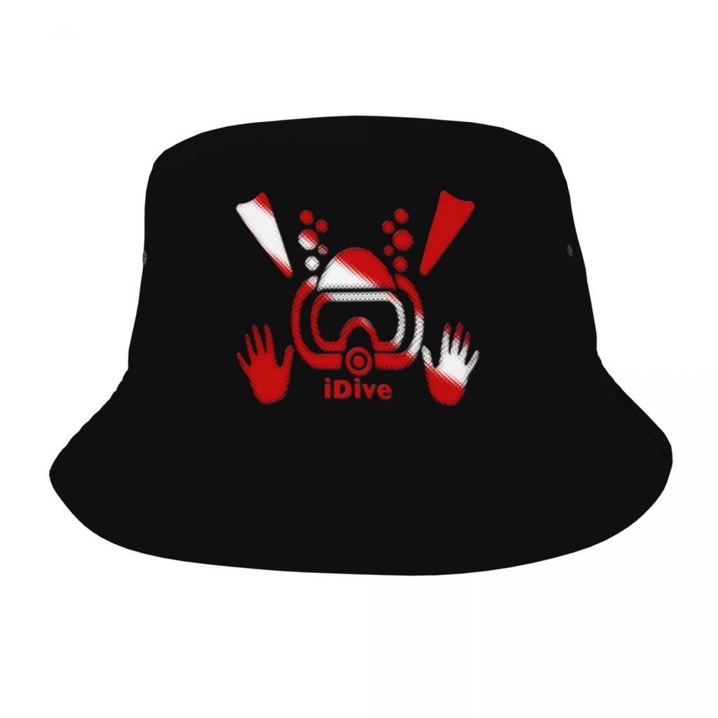 Scuba Diver Down Flag Bucket Hat Women Unisex Unisex Trendy Diving Summer FisherUnisex's Hat