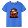 chicken jockey Kawaii t shirt for kids boy 10year 100%Cotton Print Cartoon Tops Anime Short Tees kids clothe girls y2k one piece