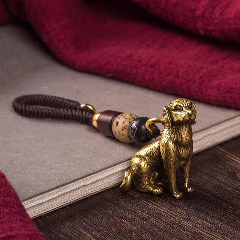 Twelve Zodiac Sign Brass Keychain Pendant - Handmade Gift for Men and Women