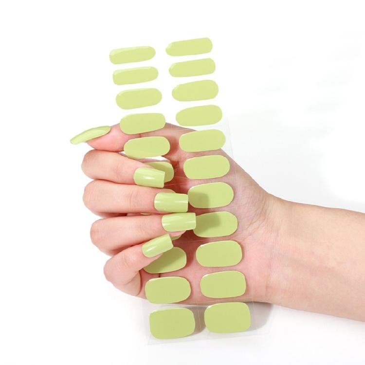 Solid Color Gel Nails Stickers Semi Cured Gel Nail Strips Gel Wraps Nails Art Decoration Manicures Stickers for Nails