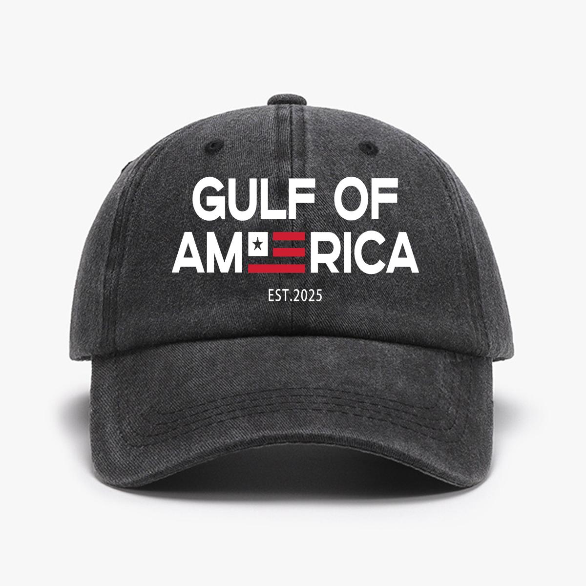 

1 gulf of america printed Polyester baseball cap outdoor fashion accessory hat, adjustable, lightweight,