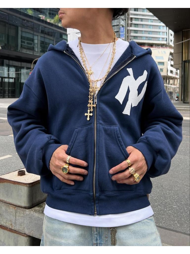 GLYDE Harajuku Retr Nový Vzor Tisk Kvetoucí Svetr Mikina s Kapucí Y2K Street Hip-Hop Ležérní Volná Mikina Párový Vrchol