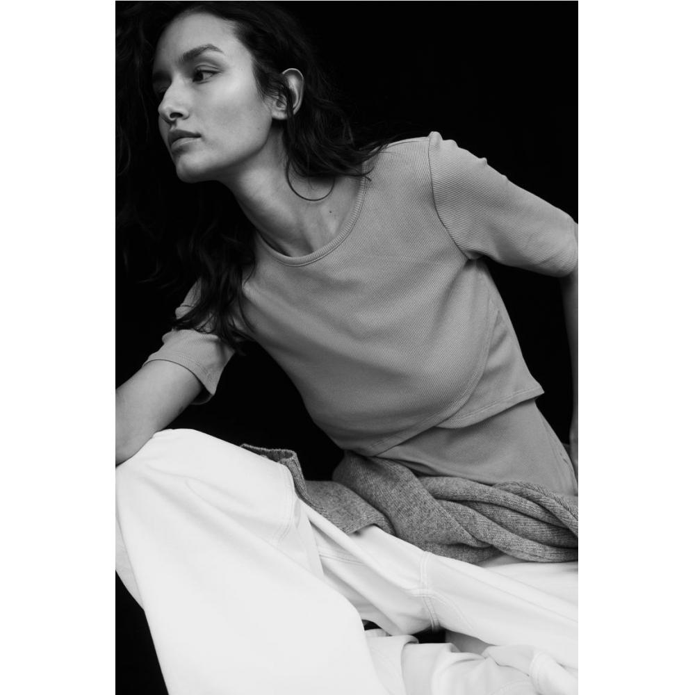 

HM MAMA Комплект из 2 топов до и после кормления, цвет хаки, зеленая полоска