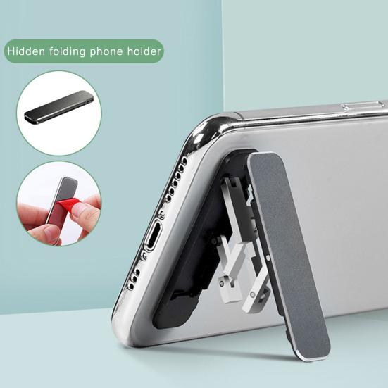 Mini skládací držák na mobilní telefon Stojan s nastavitelným úhlem trojúhelníková podpěra Vodotěsný Kapesní tenký design Držák na telefon bez použití rukou pro každodenní použití