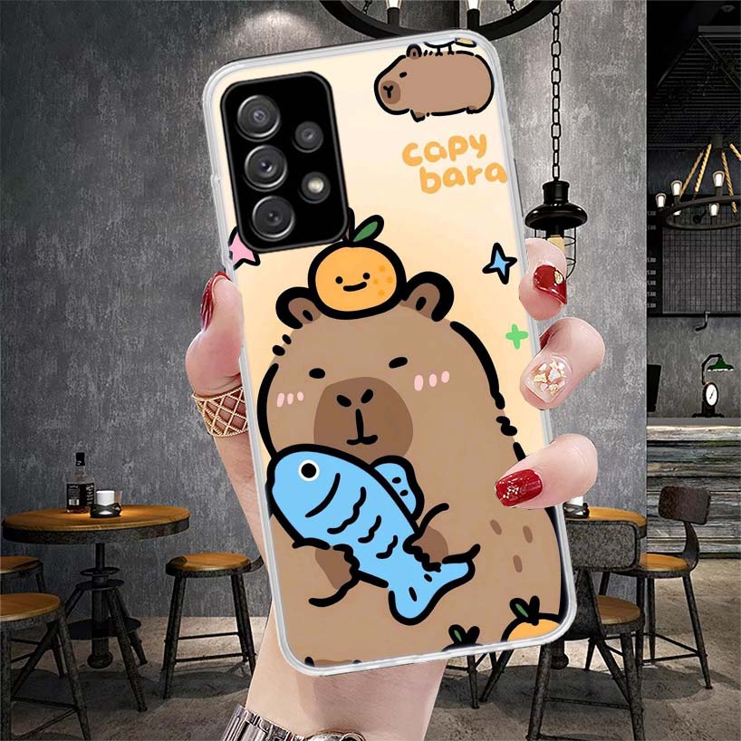 Funny Capybara Cartoon Animal Soft Phone Case For Samsung Galaxy S22 S23 S24 S25 Edge S26 Ultra S20 FE S21 Plus + Fundas Coque G