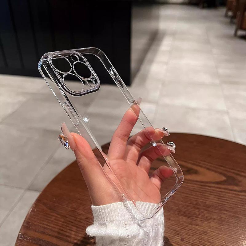 

Fine Hole 16 Ultra-thin PC Transparent Case Suitable for Iphone13/14 Mobile Phone Case Apple 15 Anti-fall 11/XR Protective Case iPhone 7Plus/8Plus