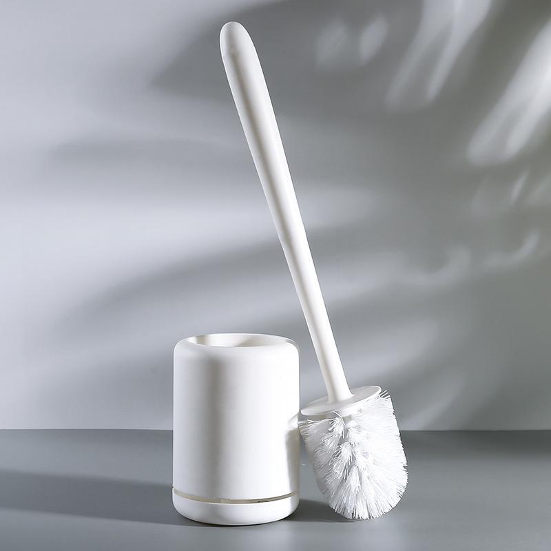 Silicone Toilet Brush Wall Mounted Breathable Holder Soft Bristle Odor Free Bathroom Toilet Cleaning Supply