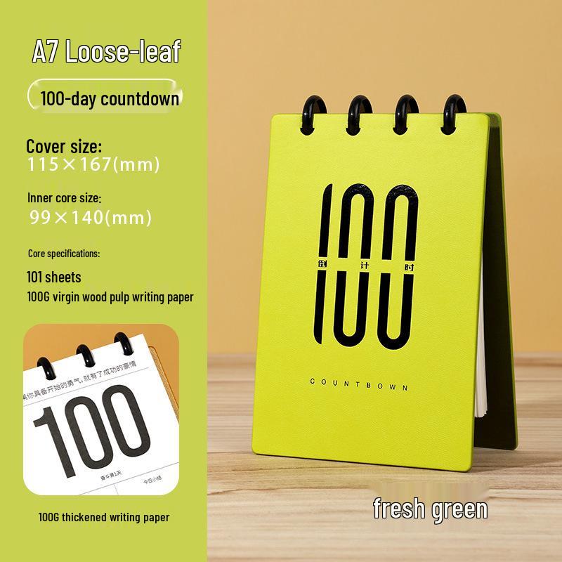 Kajie Gaokao 100-Day Countdown Calendar Book - Customizable, Detachable, & Writable for Students