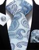 Mens Tie Paisley Jacquard Woven 8Cm Formal Business Wedding Necktie Pocket Square Set Suit Cravat High Quality Handmade Gravata