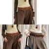 Retro Mellard Edge Suede Leather Belt For Women With Alloy Buckle Casual Style
