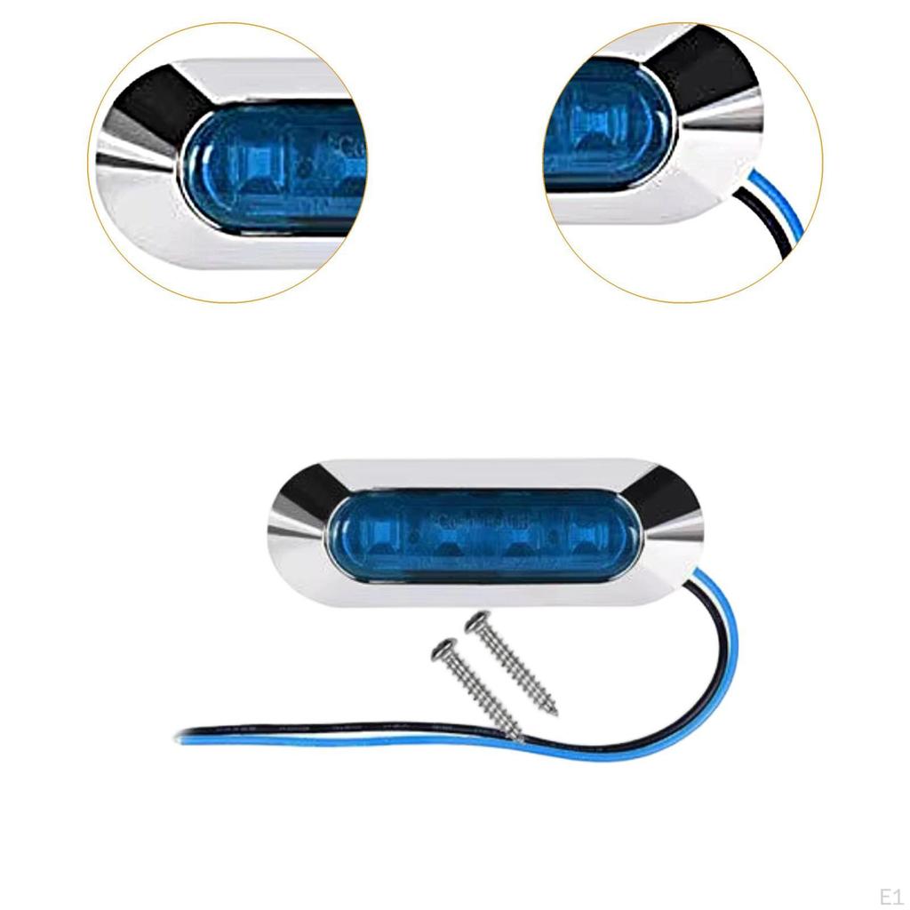 2 Pieces Truck Side Marker Lights 12V-24V Waterproof Replace Indicator Accessory