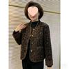 Velvet Leopard Print Jacket - New Style Autumn/Winter, Slimming, Korean Chic, Thickened, Loose, Short