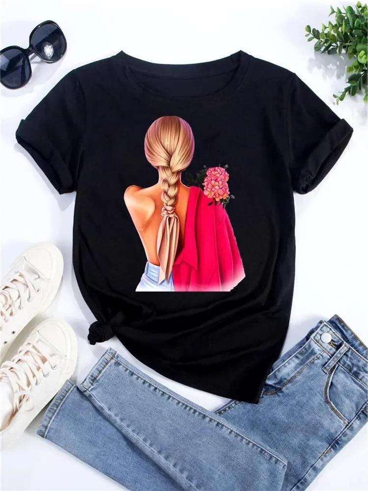 Women T-Shirt Harajuku Streetwear Short Sleeves Female Clothes Tops Tees Printed Female Tshirt Women Fashion Graphic